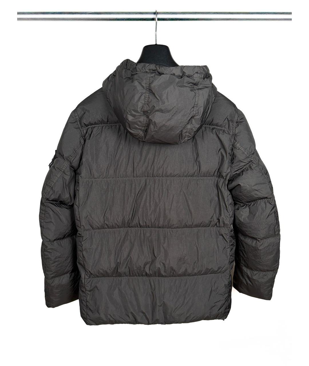 STONE ISLAND Антрацитовый полиамидовый пуховик, фото 2