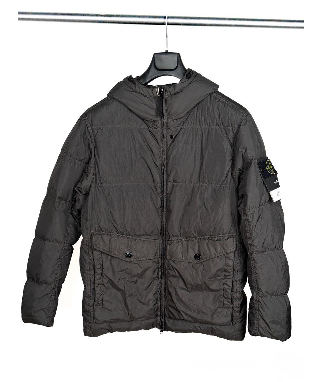STONE ISLAND Антрацитовый полиамидовый пуховик, фото 9