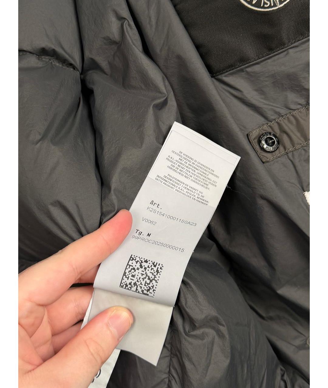 STONE ISLAND Антрацитовый полиамидовый пуховик, фото 8