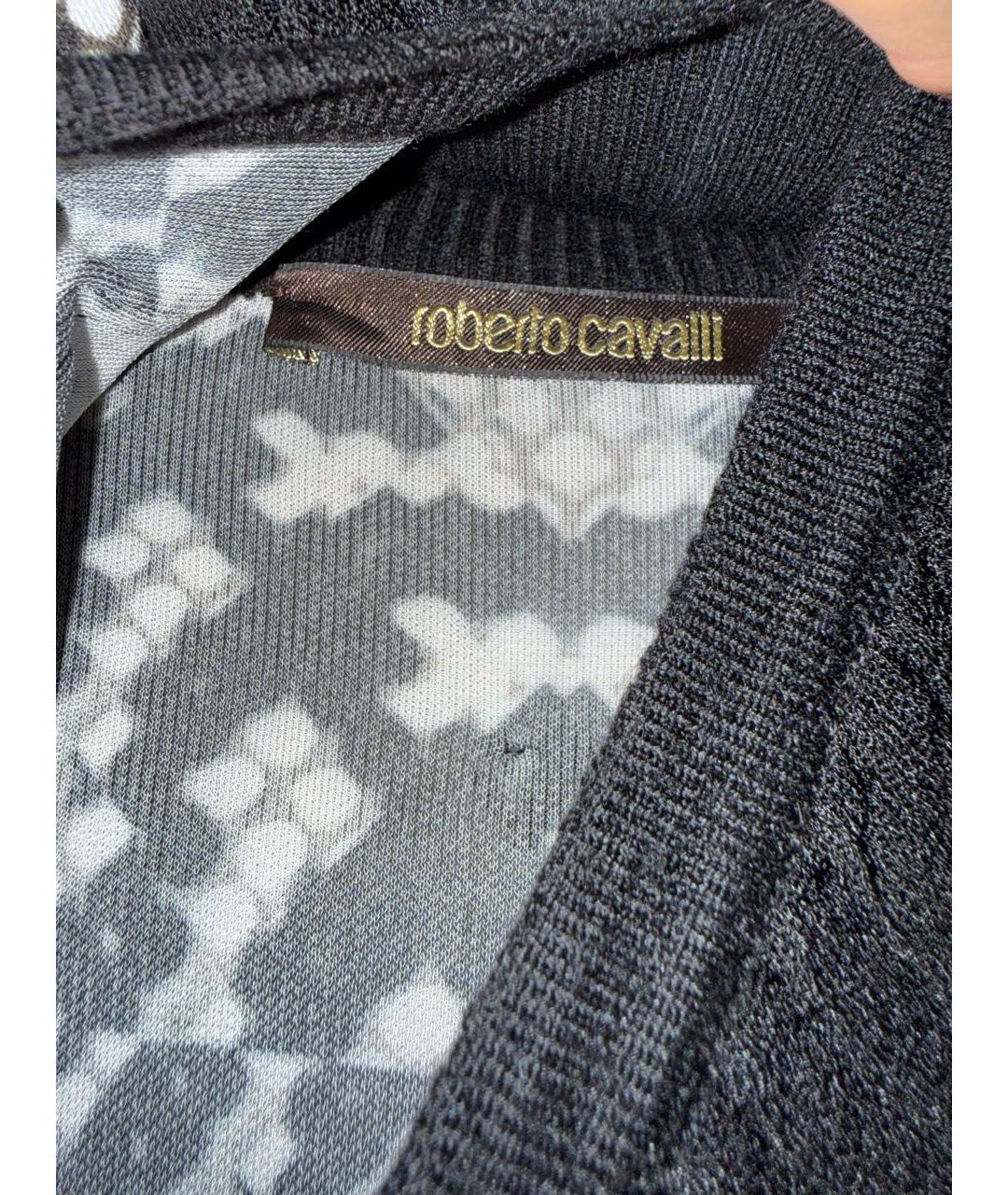 ROBERTO CAVALLI Черное вискозное вечернее платье, фото 6