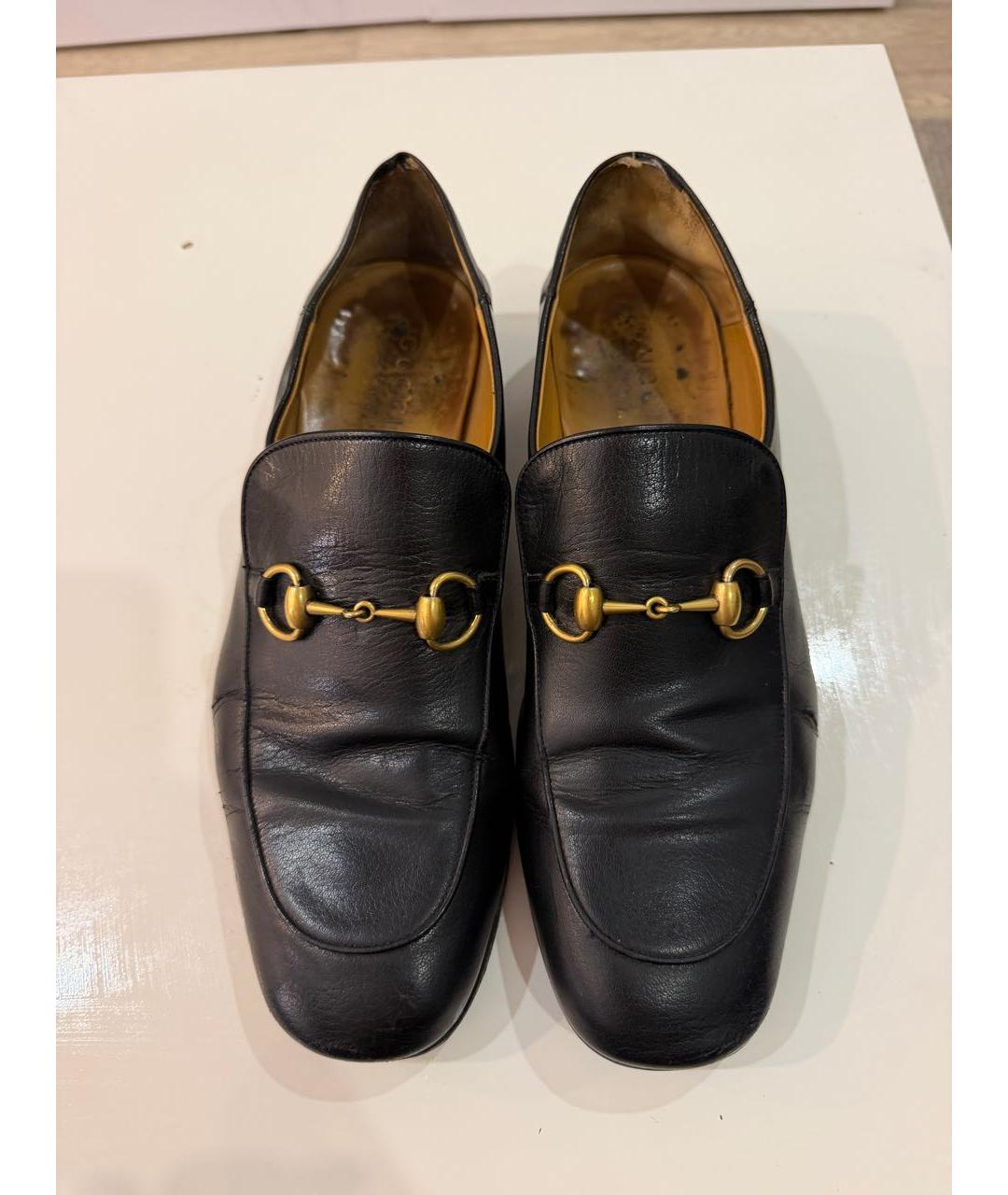GUCCI Черные кожаные лоферы, фото 3