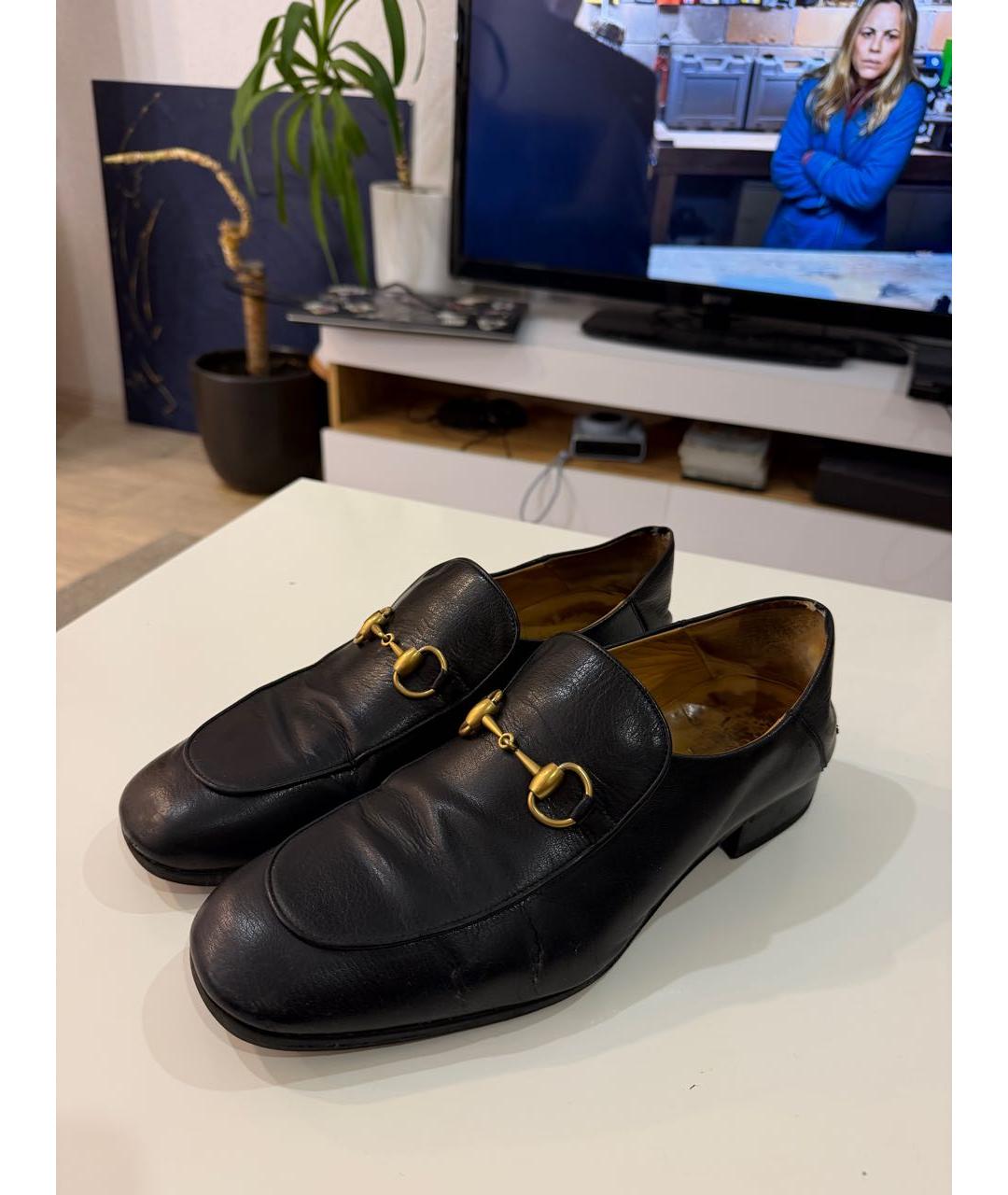 GUCCI Черные кожаные лоферы, фото 6