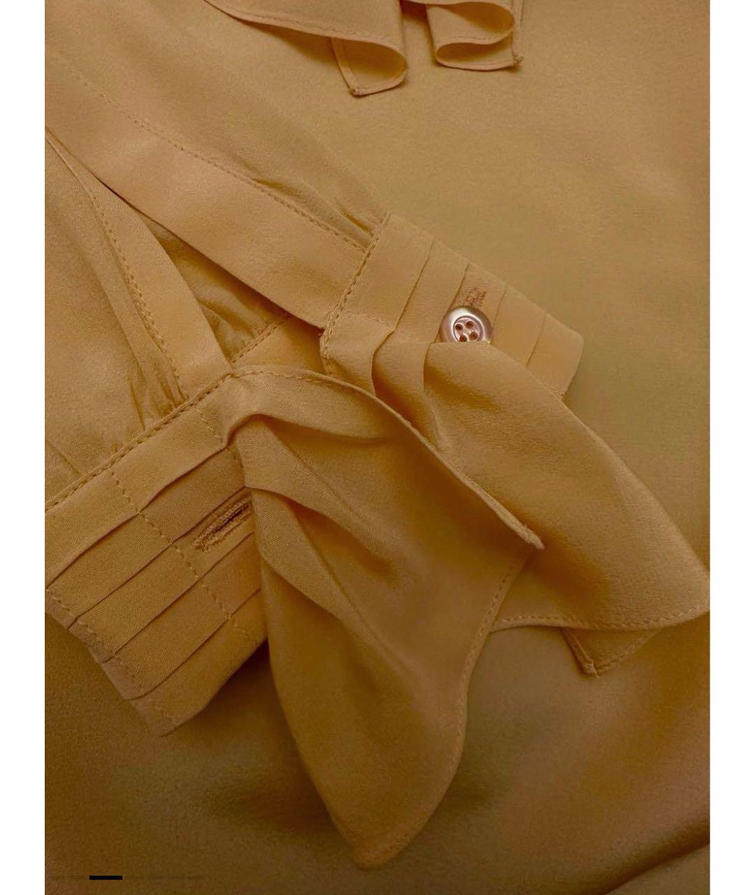 MOSCHINO Бежевая шелковая блузы, фото 4