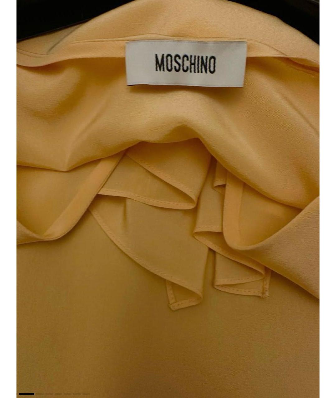 MOSCHINO Бежевая шелковая блузы, фото 3