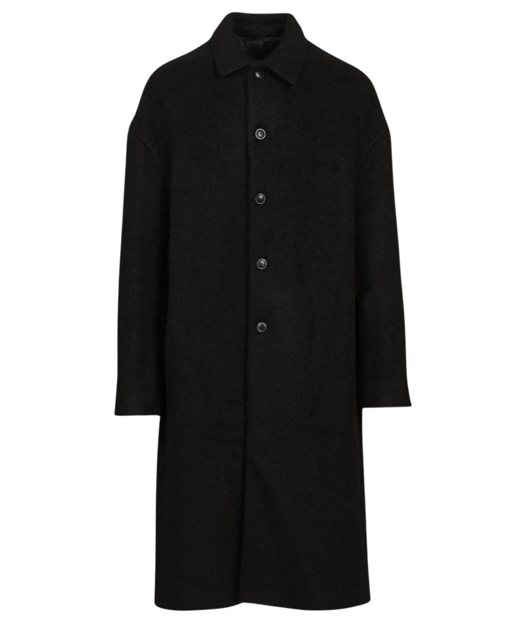 RICK OWENS Черное шерстяное пальто, фото 1