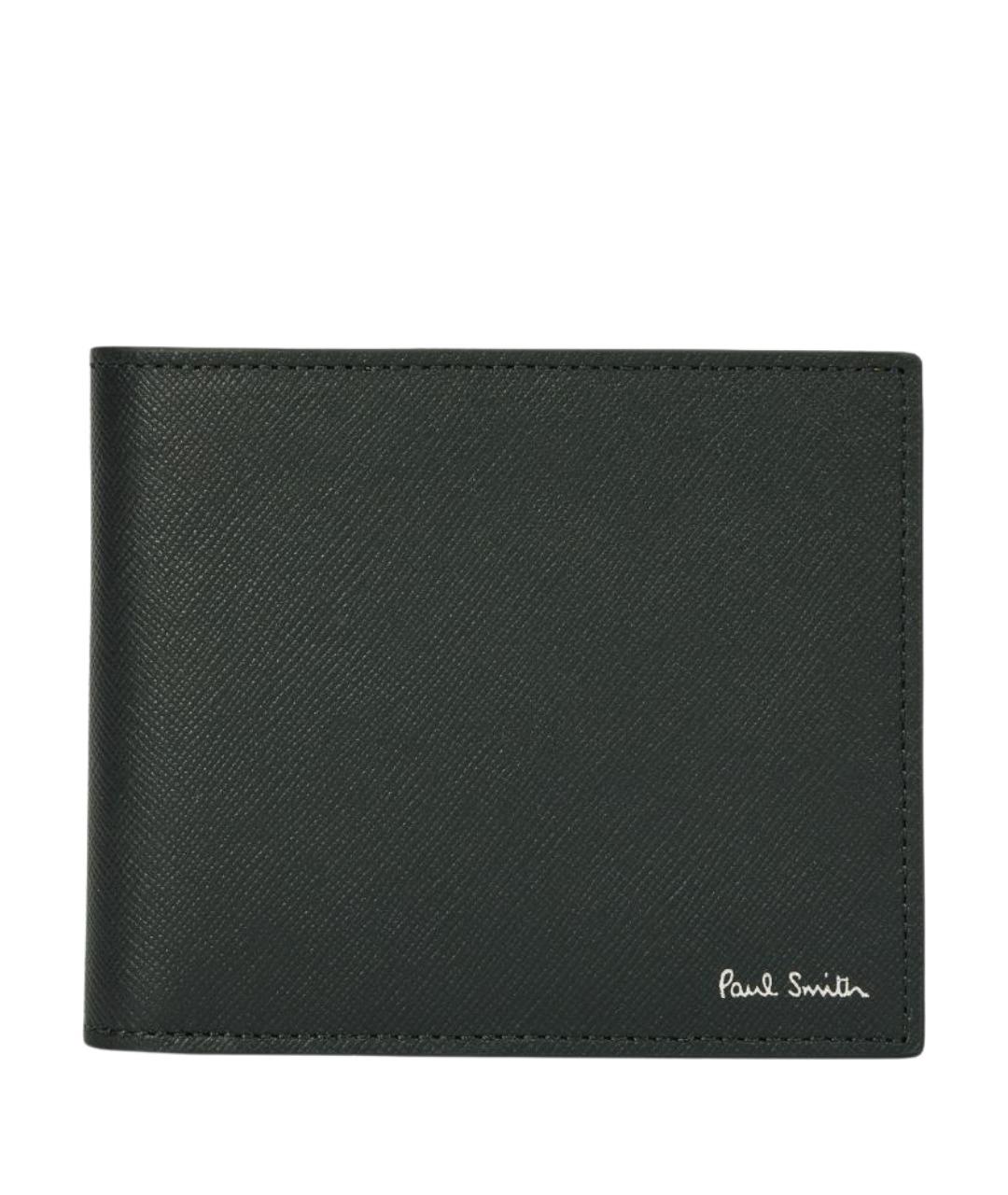 PAUL SMITH Зеленый кожаный кошелек, фото 1