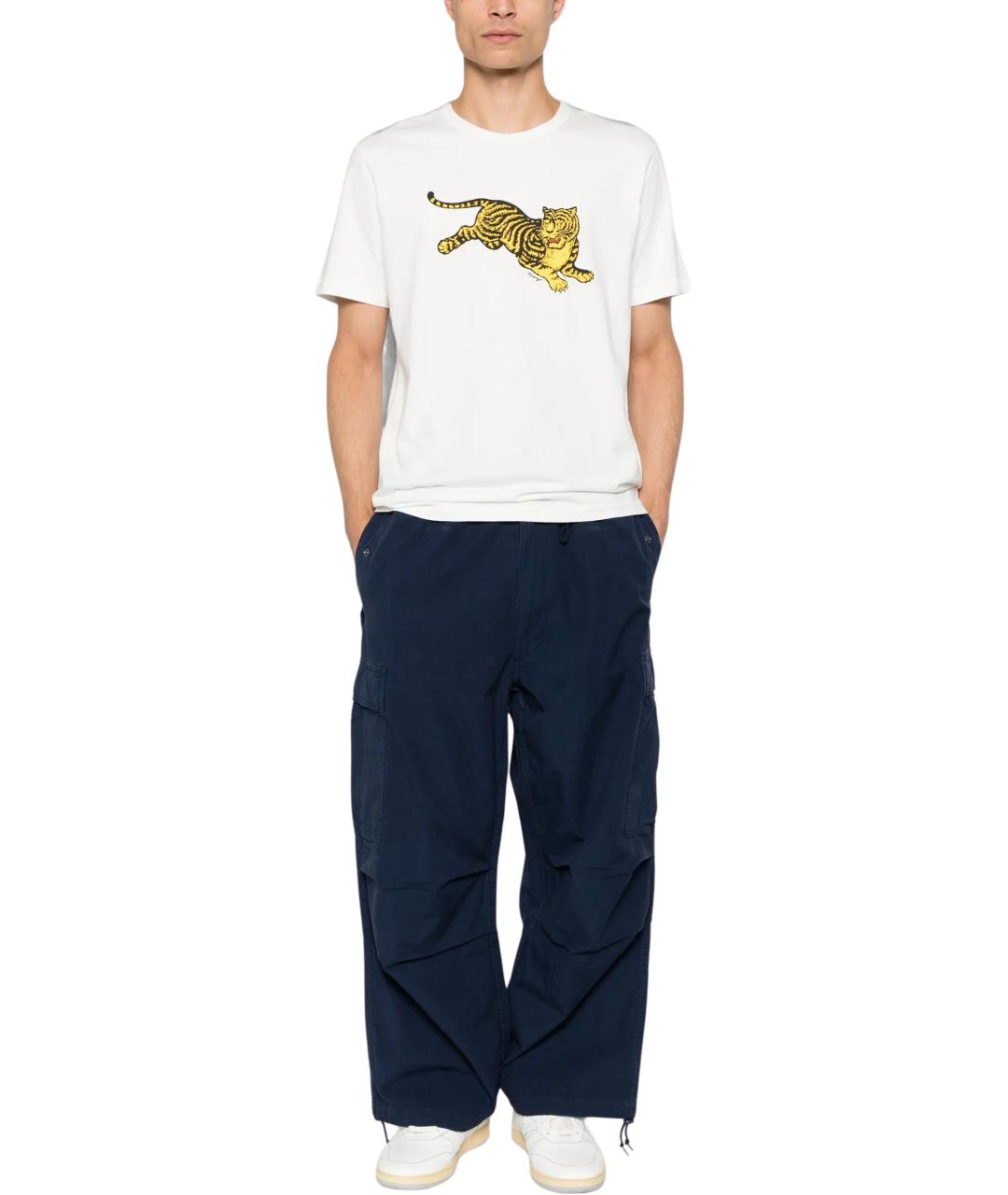 KENZO Белая хлопковая футболка, фото 2