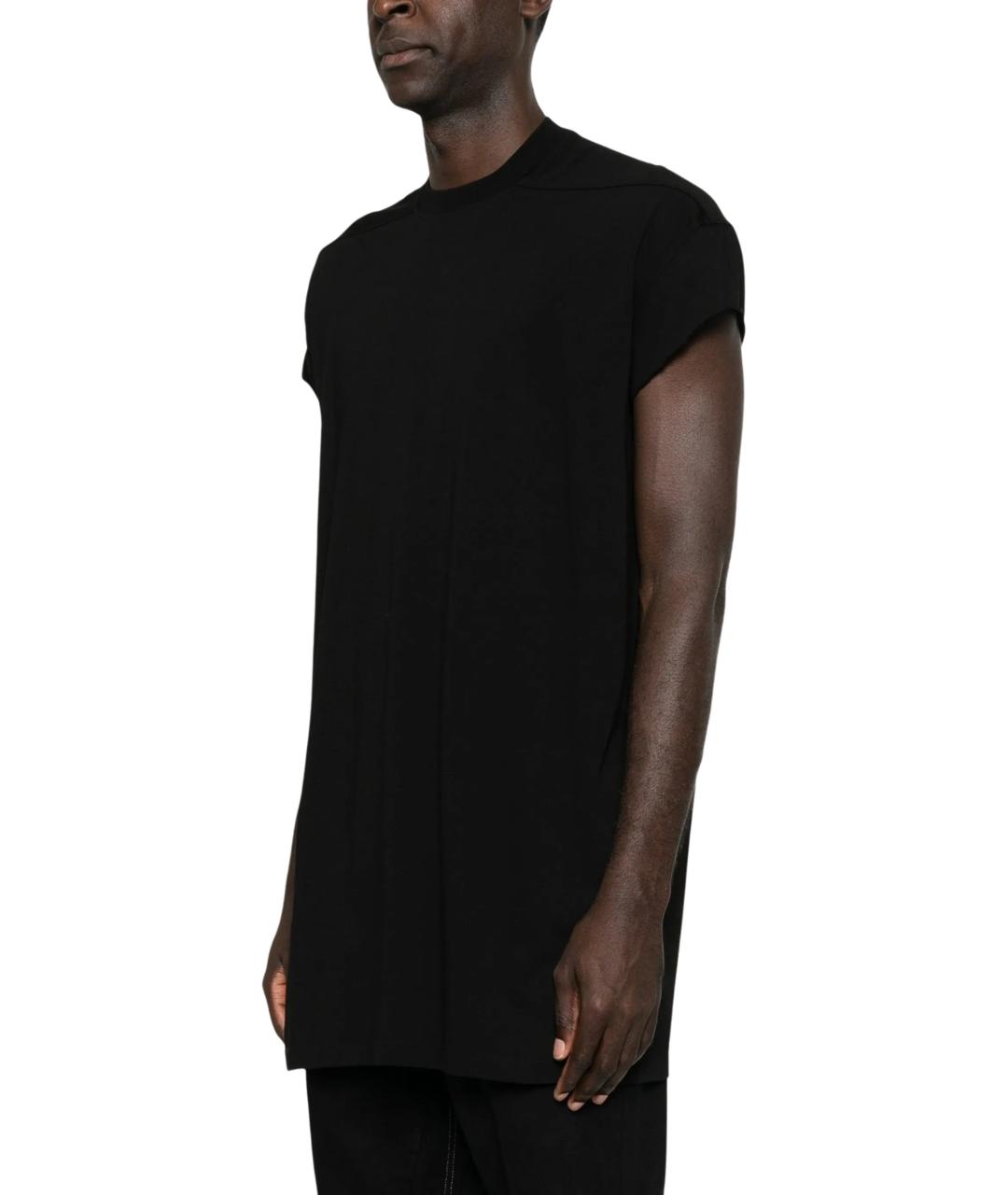 RICK OWENS Черная хлопковая футболка, фото 2
