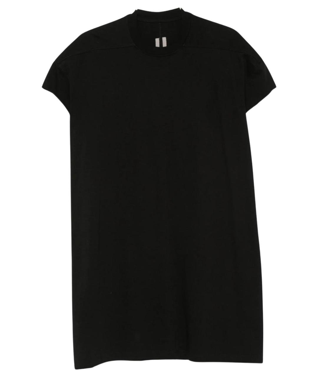 RICK OWENS Черная хлопковая футболка, фото 1