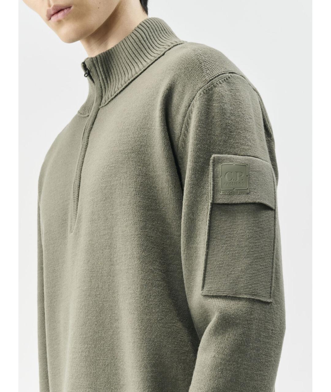 CP COMPANY Зеленый шерстяной джемпер / свитер, фото 4
