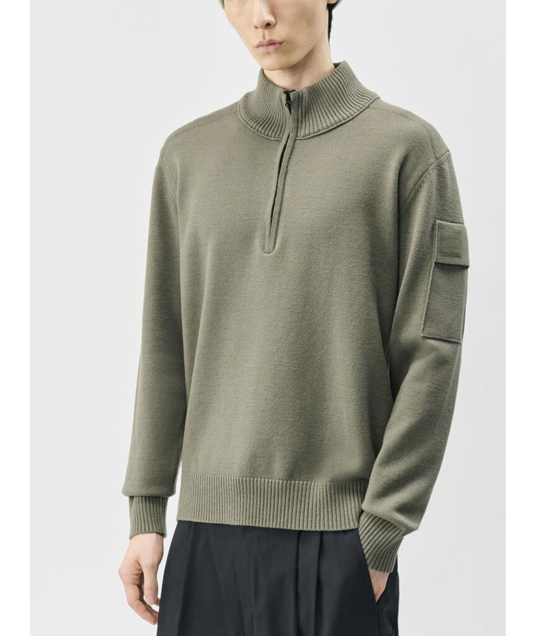 CP COMPANY Зеленый шерстяной джемпер / свитер, фото 2
