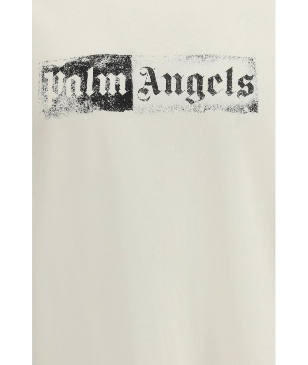 PALM ANGELS Белая хлопковая футболка, фото 3
