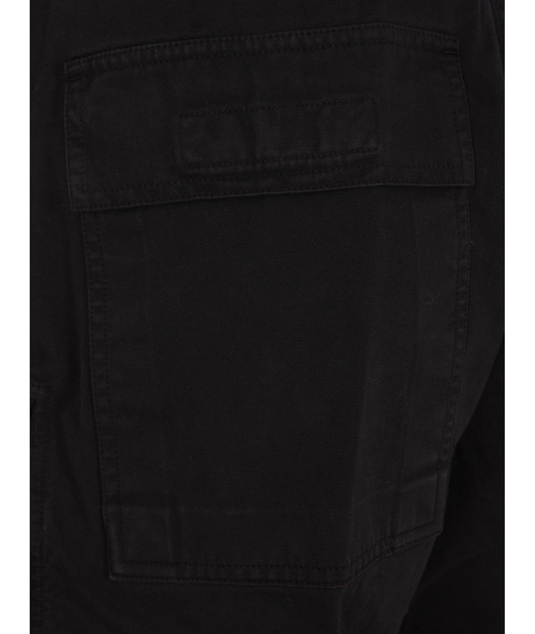 RICK OWENS DRKSHDW Черные хлопковые повседневные брюки, фото 3