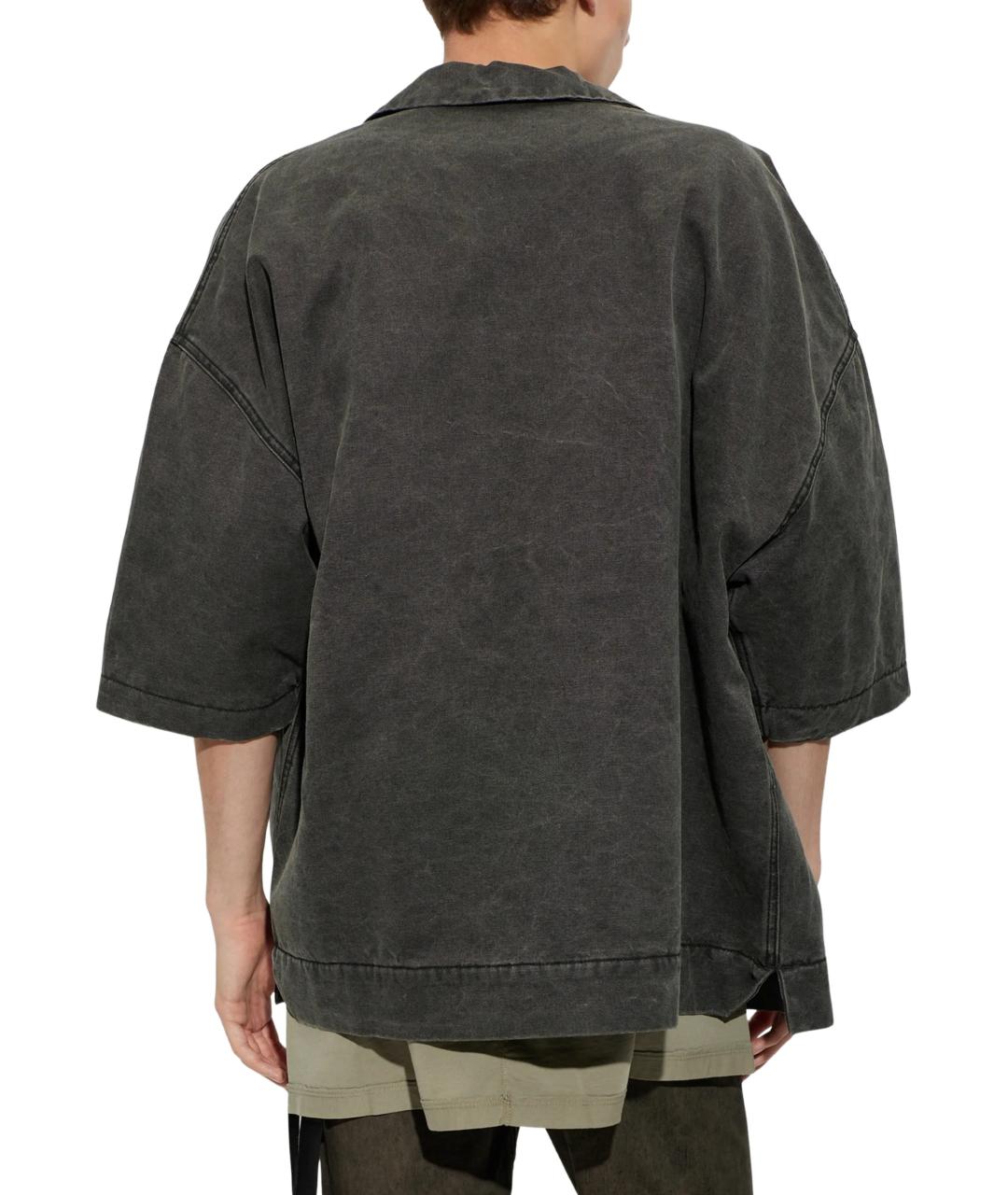 RICK OWENS DRKSHDW Серая хлопковая кэжуал рубашка, фото 3
