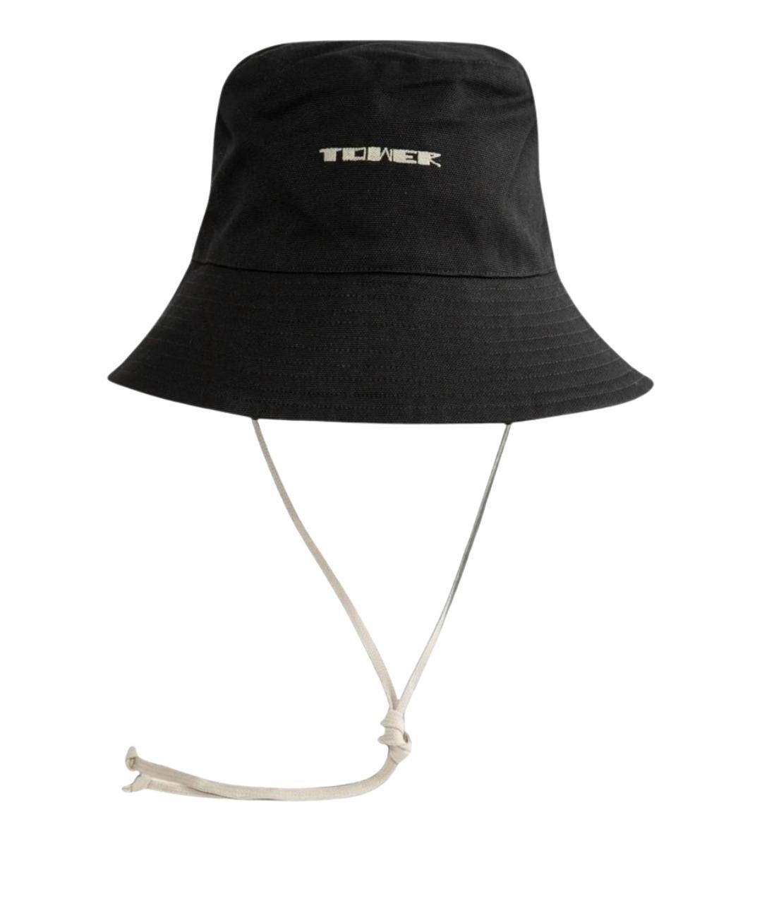RICK OWENS DRKSHDW Черная хлопковая шляпа, фото 1