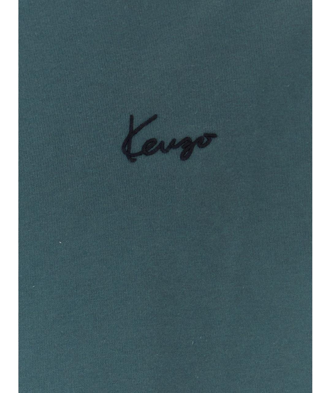 KENZO Зеленая хлопковая футболка, фото 3