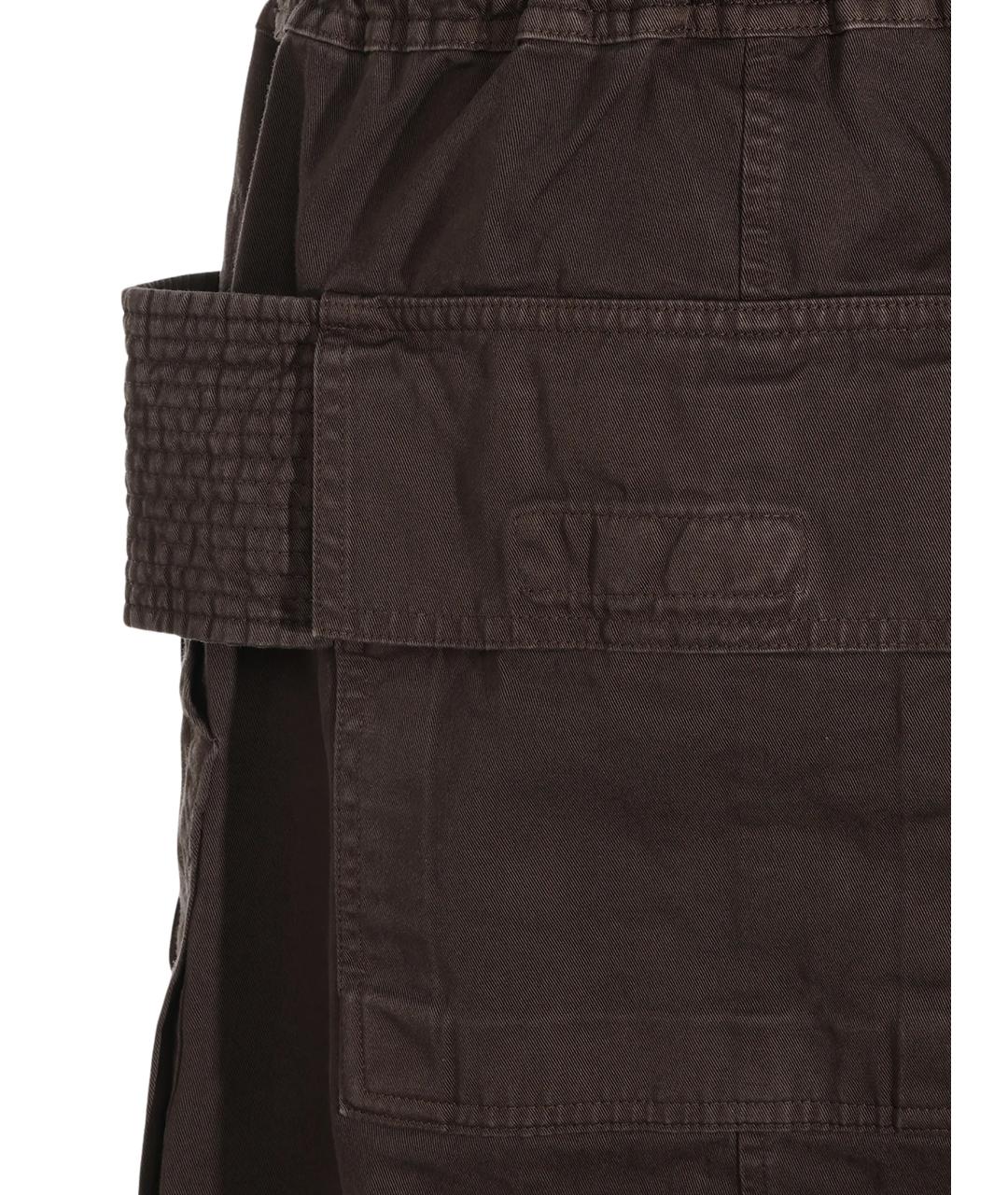 RICK OWENS DRKSHDW Коричневые хлопковые повседневные брюки, фото 3