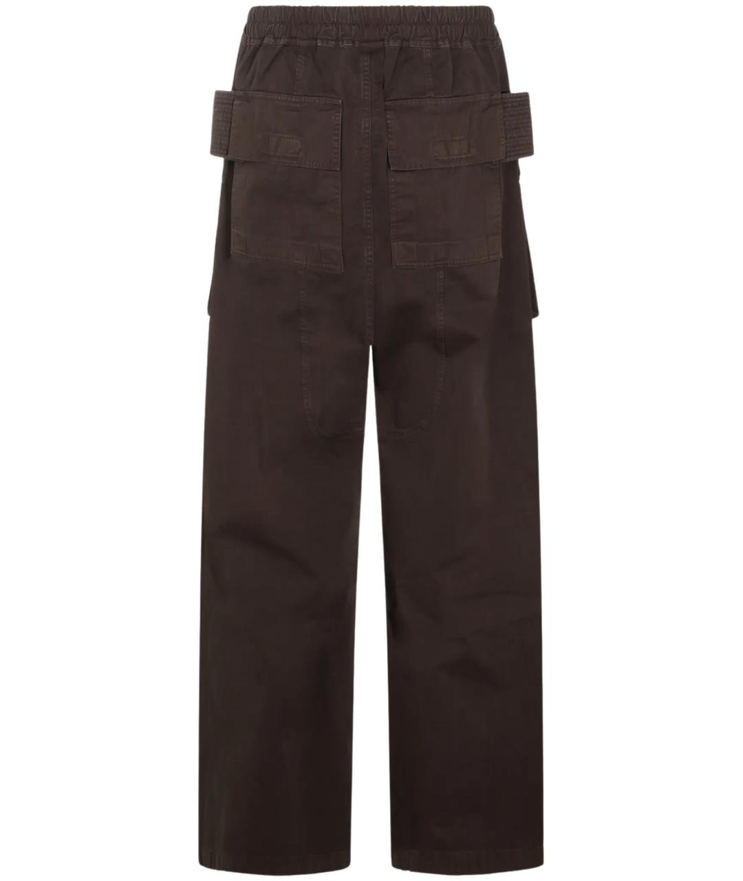 RICK OWENS DRKSHDW Коричневые хлопковые повседневные брюки, фото 2