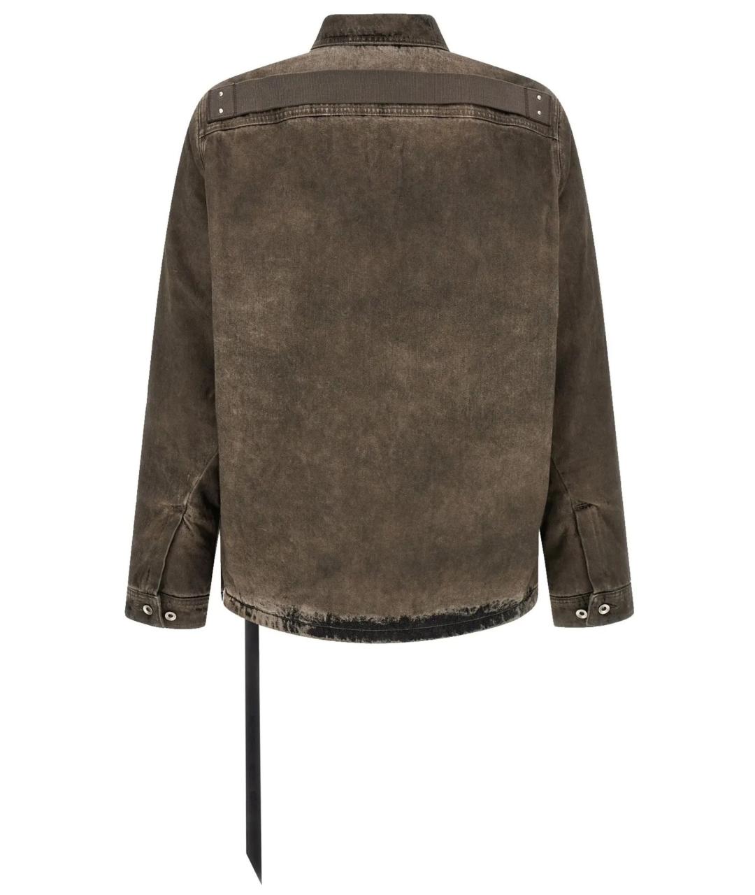 RICK OWENS DRKSHDW Коричневая хлопковая куртка, фото 3