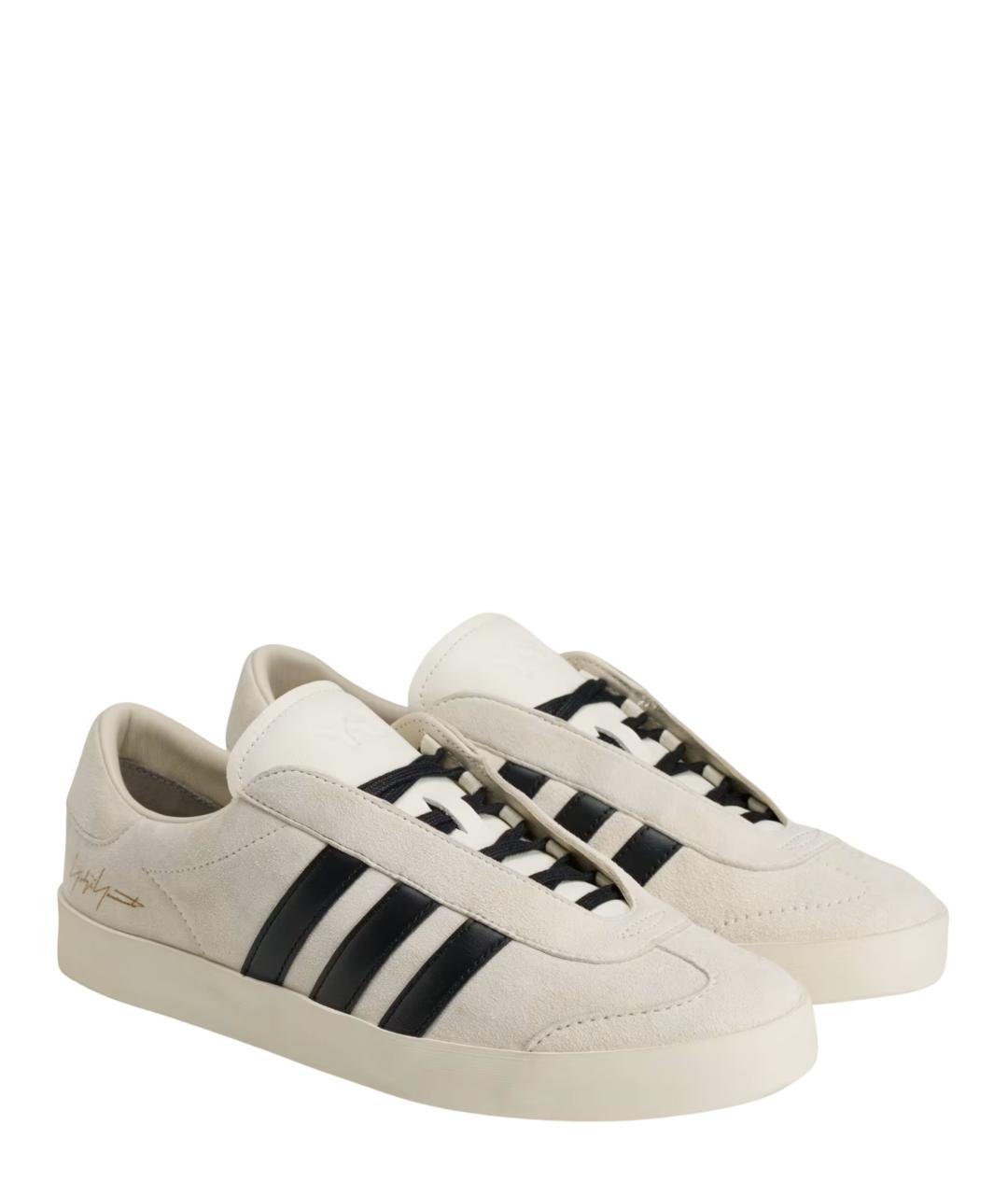Y-3 Белые кожаные низкие кроссовки / кеды, фото 2