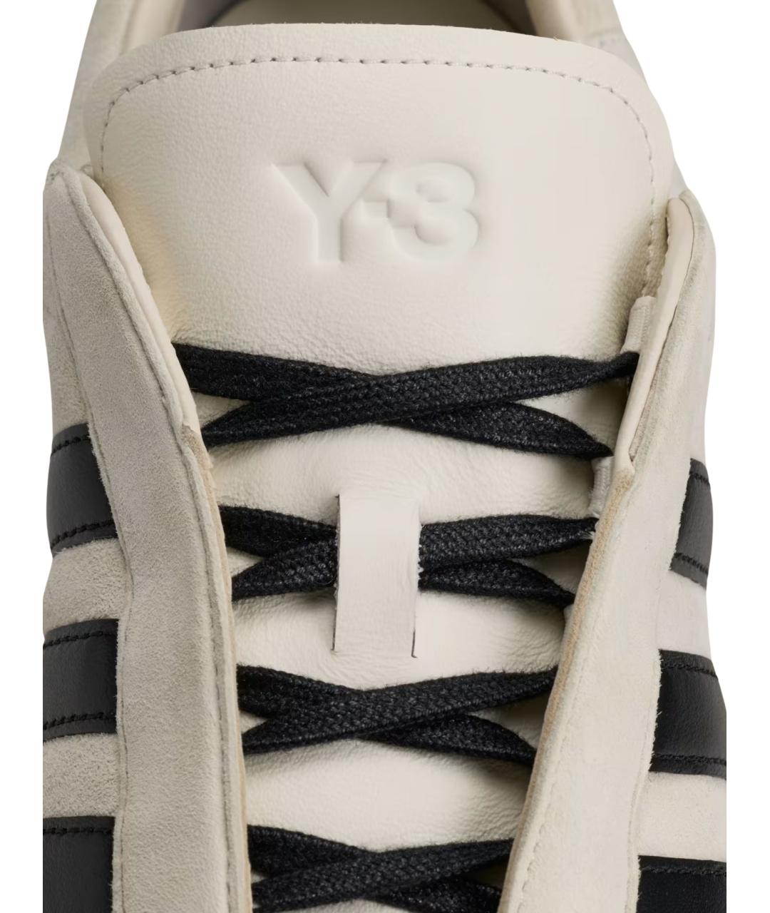 Y-3 Белые кожаные низкие кроссовки / кеды, фото 5