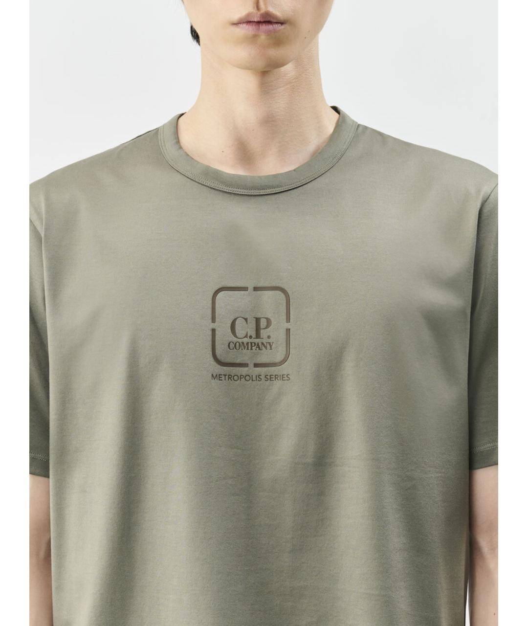 CP COMPANY Зеленая хлопковая футболка, фото 4