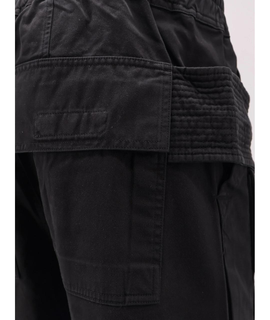 RICK OWENS DRKSHDW Черные хлопковые повседневные брюки, фото 3