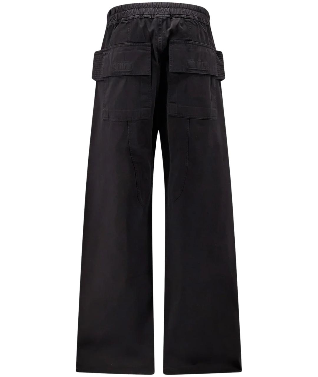 RICK OWENS DRKSHDW Черные хлопковые повседневные брюки, фото 2