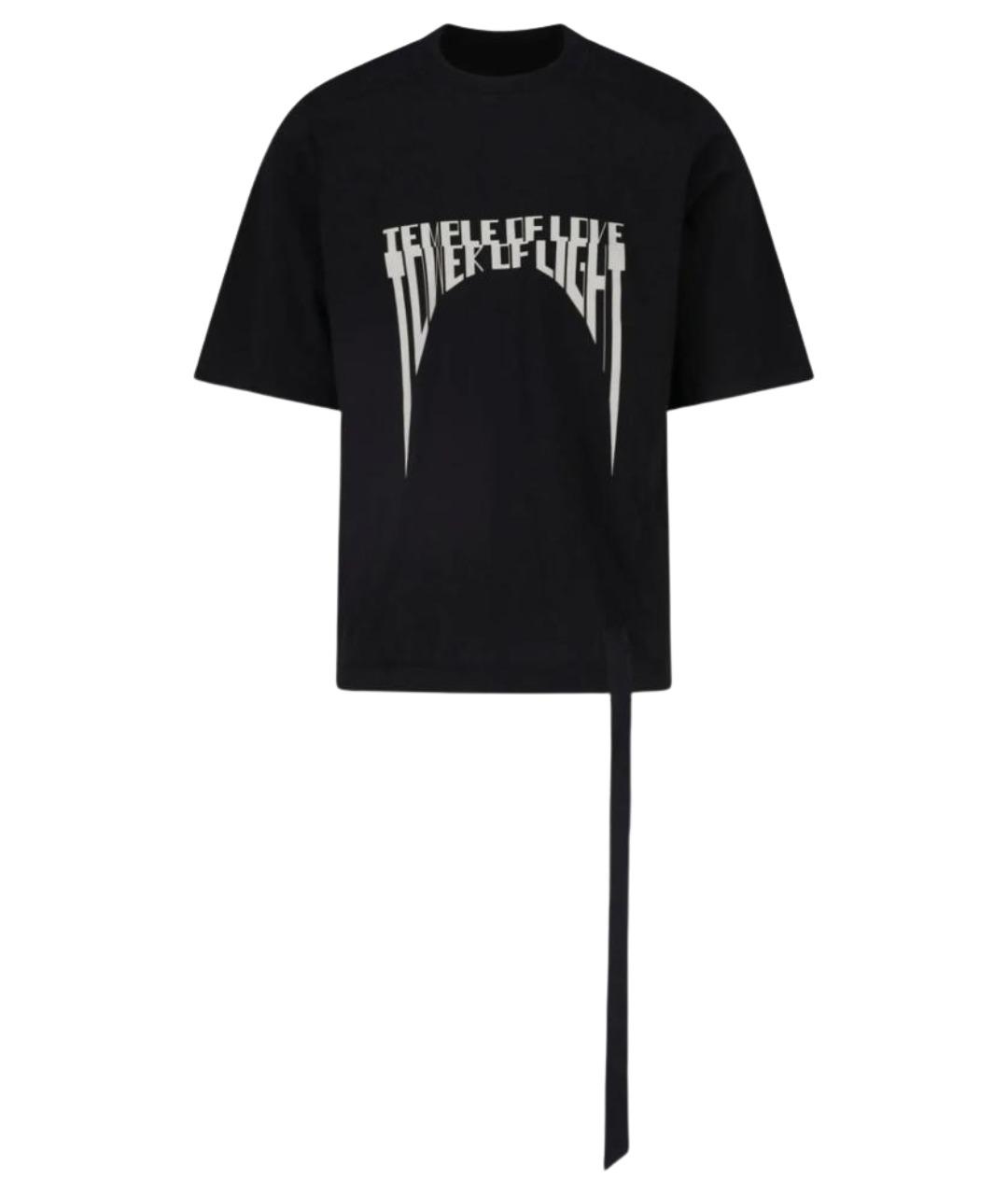 RICK OWENS DRKSHDW Черная хлопковая футболка, фото 1