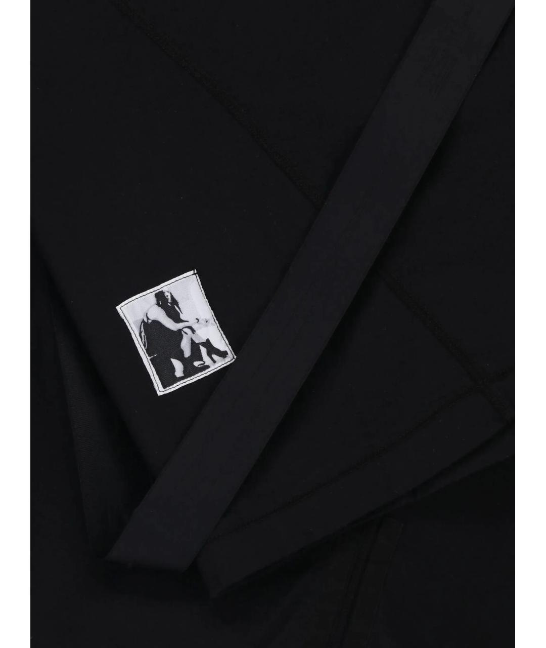 RICK OWENS DRKSHDW Черная хлопковая футболка, фото 3