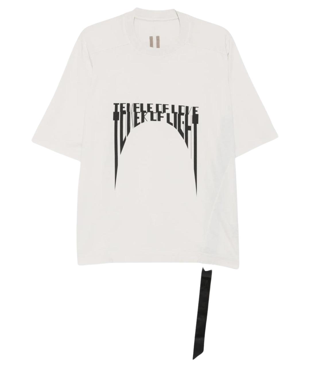 RICK OWENS DRKSHDW Белая хлопковая футболка, фото 1