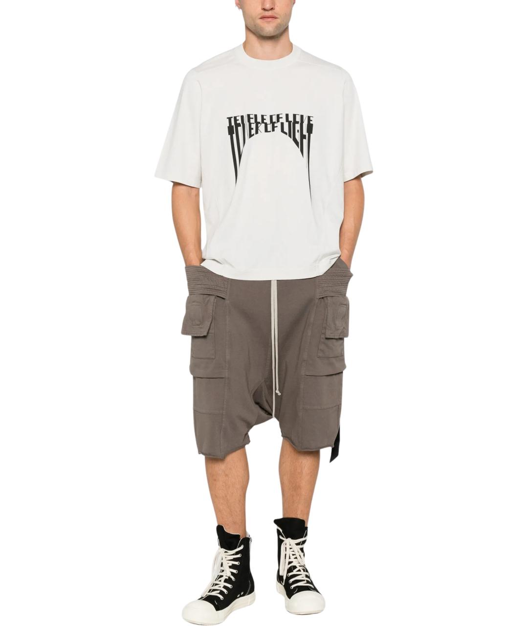 RICK OWENS DRKSHDW Белая хлопковая футболка, фото 2