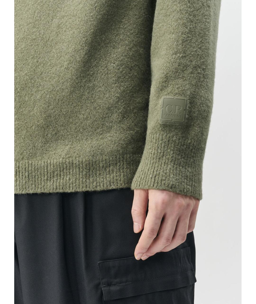 CP COMPANY Зеленый шерстяной джемпер / свитер, фото 4