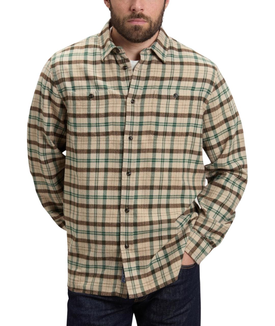 WOOLRICH Бежевая хлопковая кэжуал рубашка, фото 2