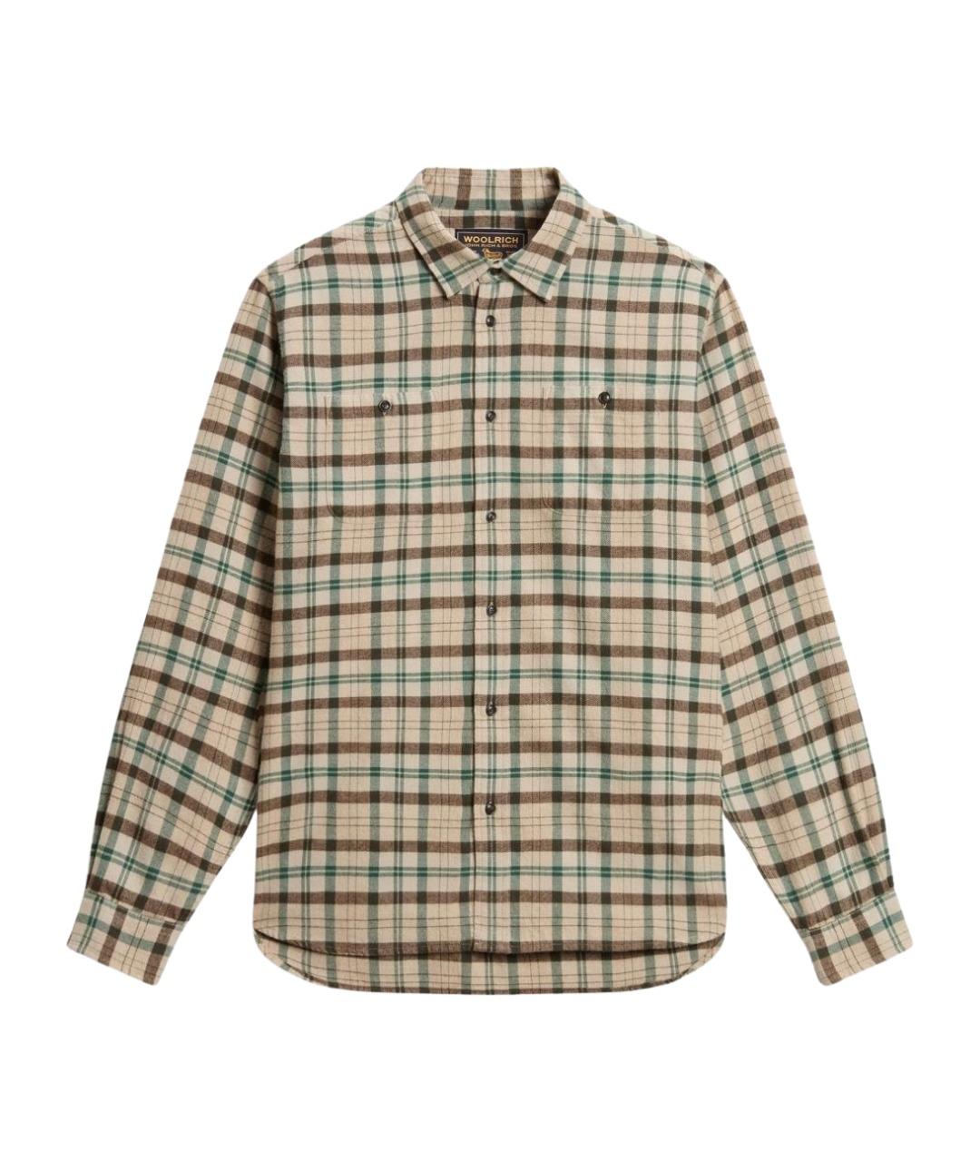 WOOLRICH Бежевая хлопковая кэжуал рубашка, фото 1