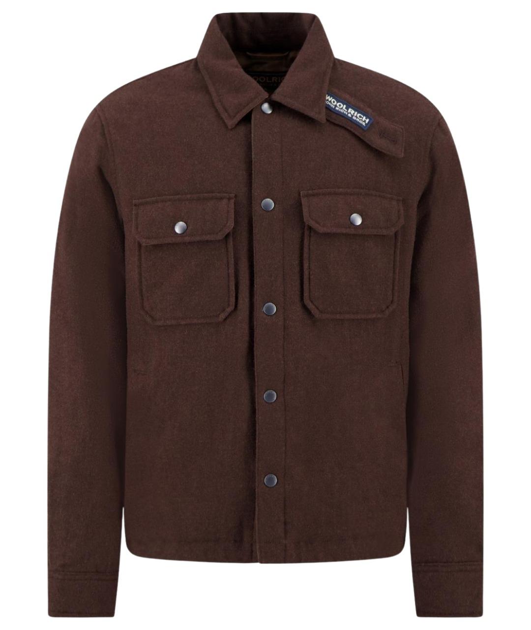 WOOLRICH Коричневая шерстяная куртка, фото 1