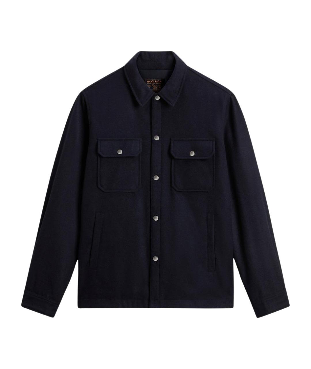 WOOLRICH Синяя шерстяная куртка, фото 1