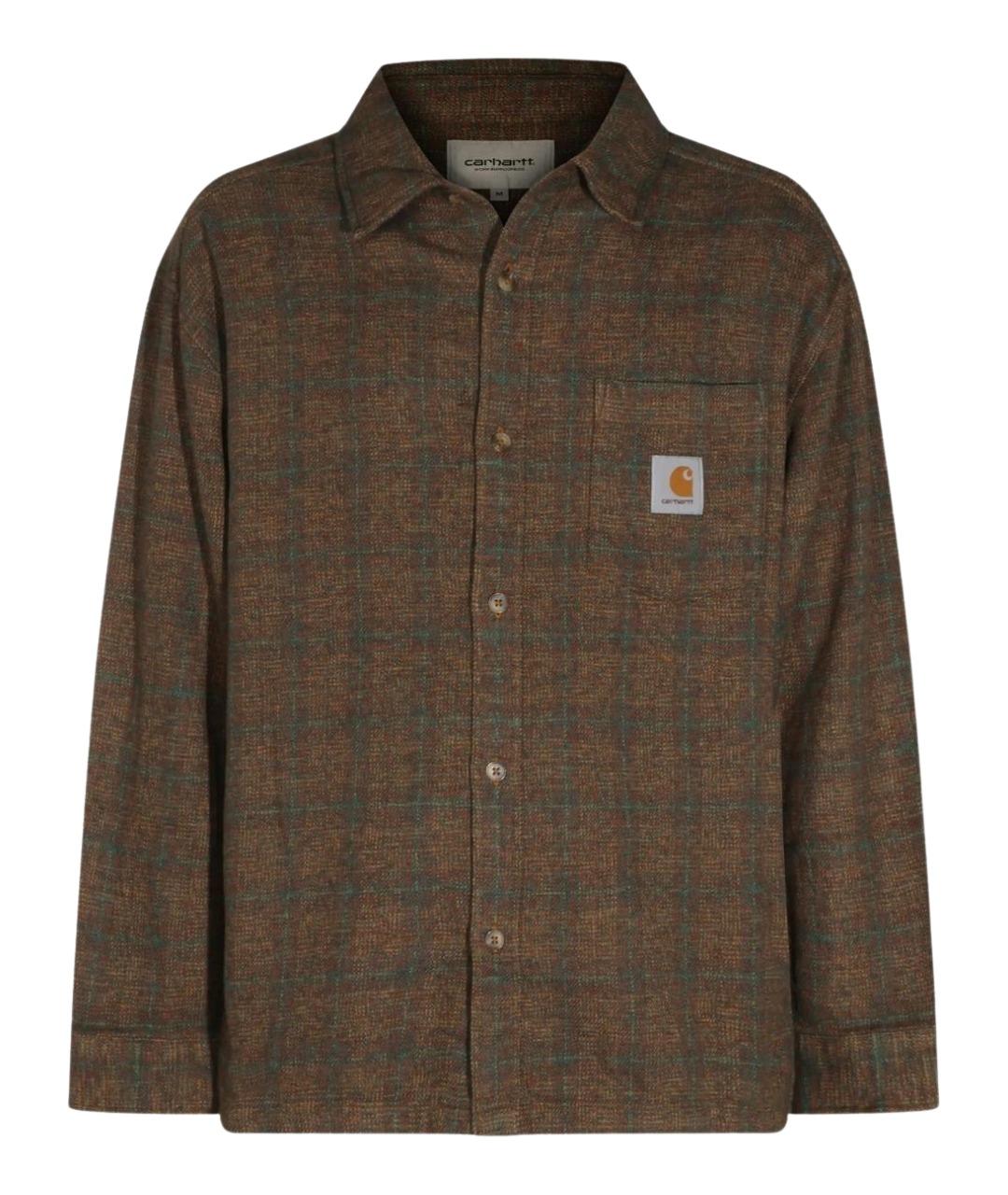 CARHARTT WIP Коричневая хлопковая кэжуал рубашка, фото 1