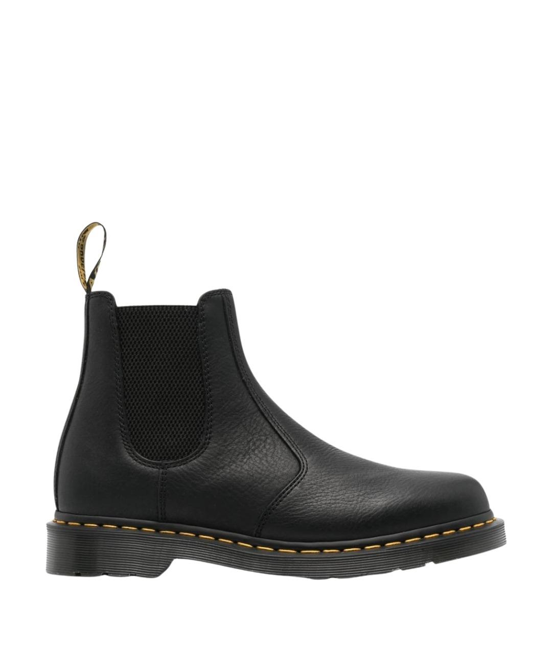 DR. MARTENS Черные кожаные низкие ботинки, фото 1