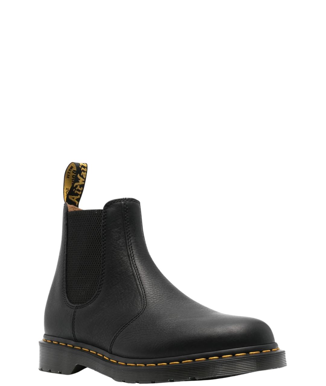 DR. MARTENS Черные кожаные низкие ботинки, фото 2