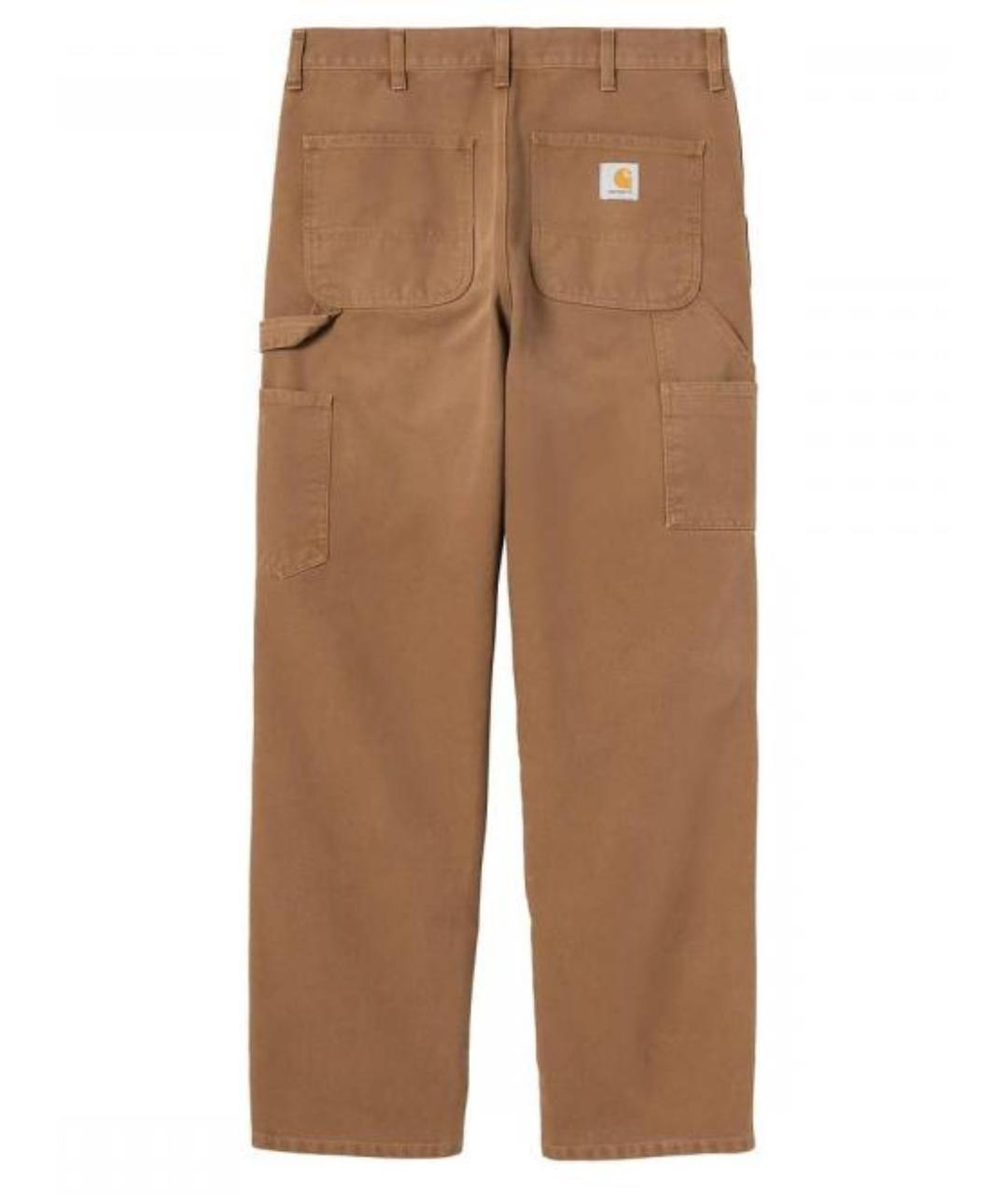 CARHARTT WIP Коричневые хлопковые повседневные брюки, фото 2