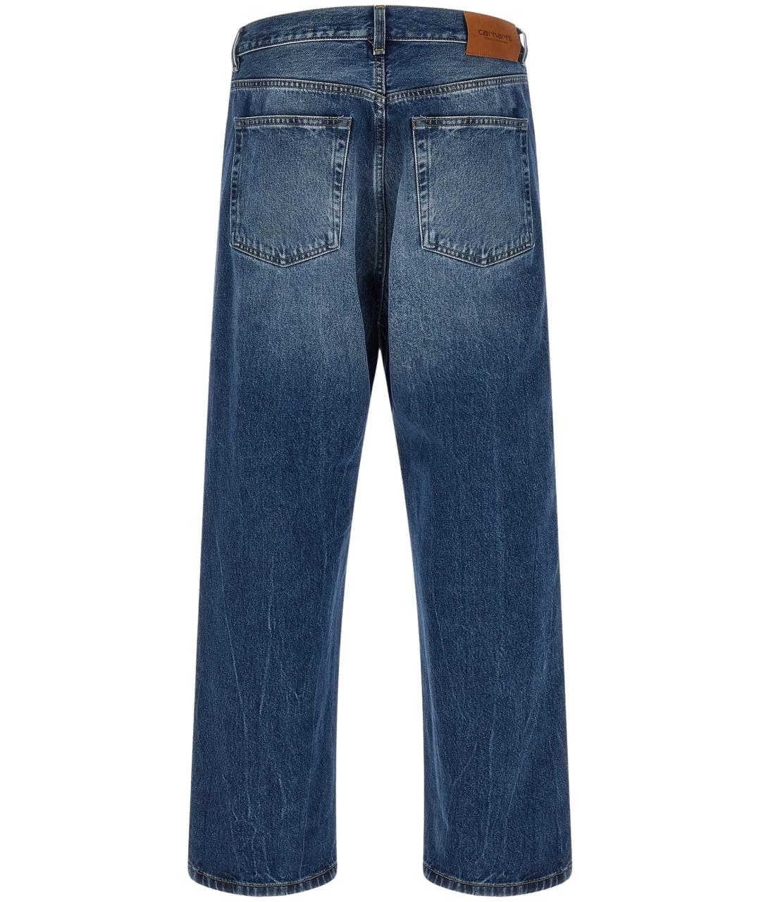 CARHARTT WIP Синие хлопковые прямые джинсы, фото 2