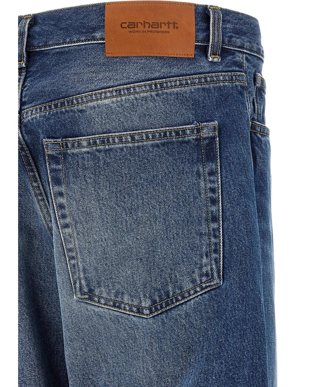 CARHARTT WIP Синие хлопковые прямые джинсы, фото 3