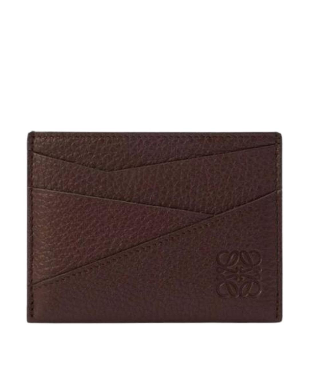LOEWE Коричневый кожаный кардхолдер, фото 1