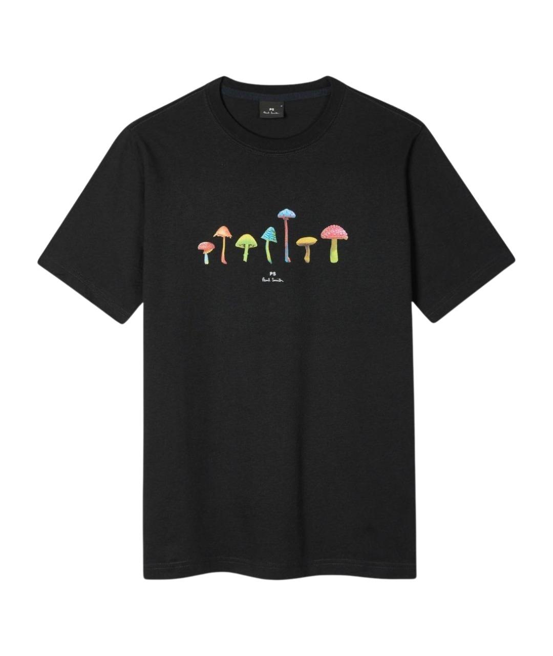 PAUL SMITH Черная хлопковая футболка, фото 1