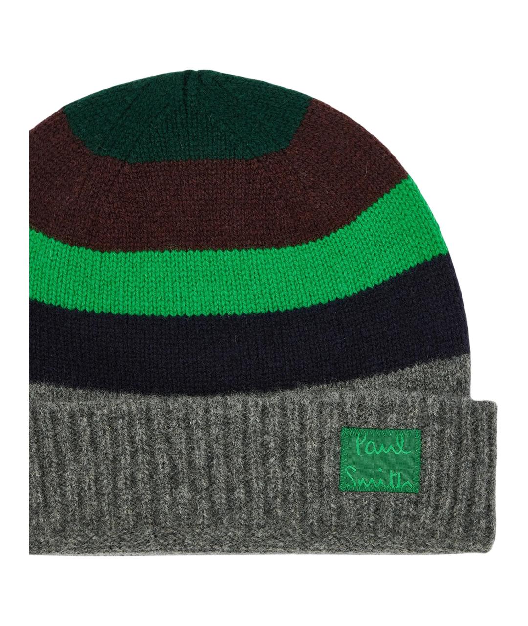 PAUL SMITH Мульти шерстяная шапка, фото 2