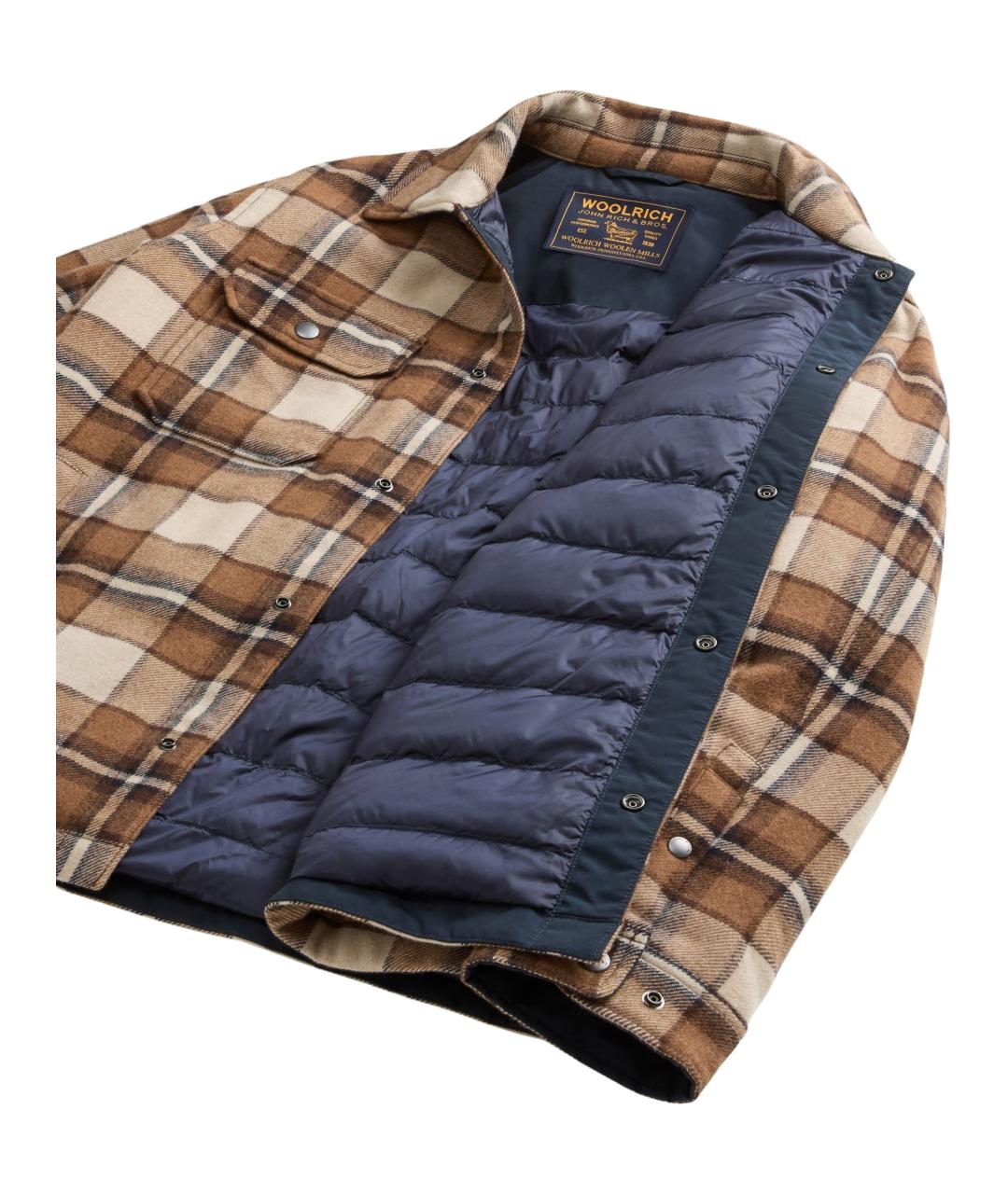WOOLRICH Коричневая шерстяная куртка, фото 4