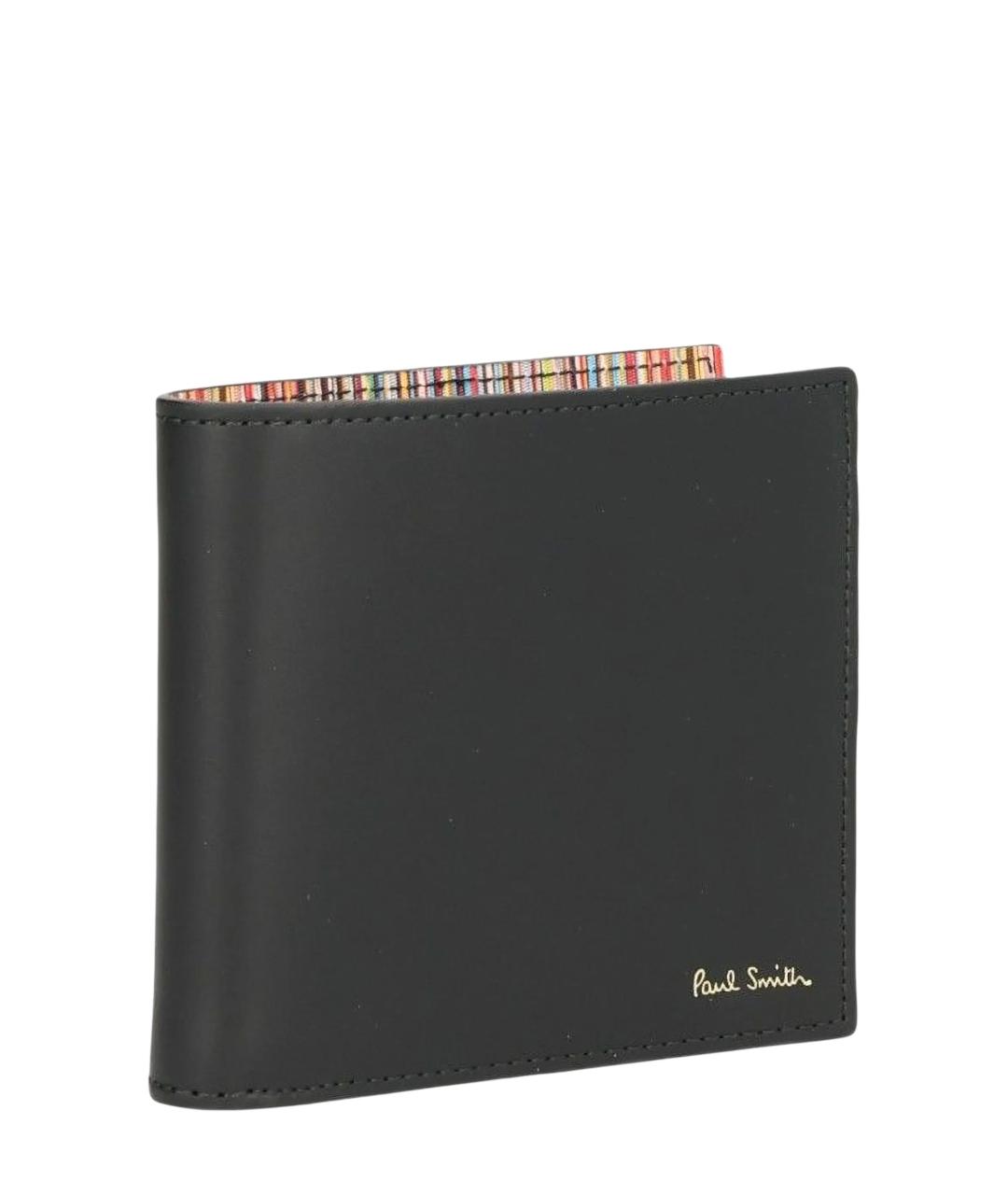PAUL SMITH Черный кожаный кошелек, фото 3