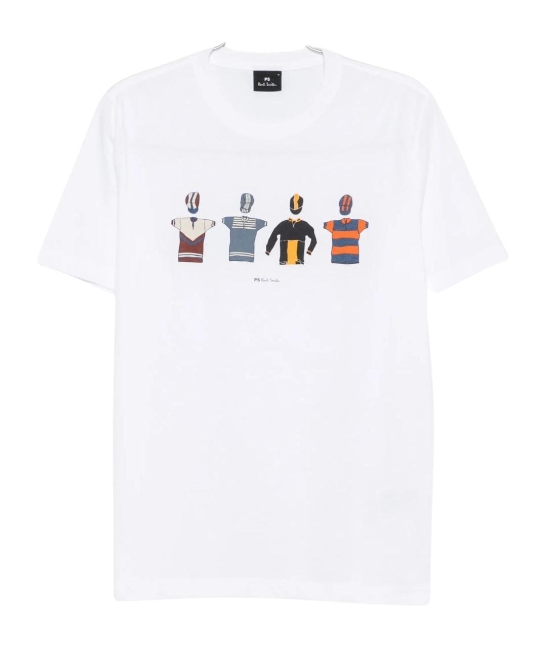 PAUL SMITH Белая хлопковая футболка, фото 1