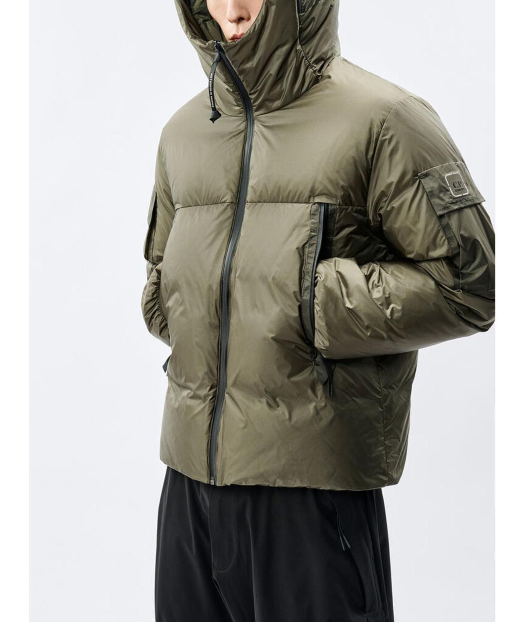 CP COMPANY Зеленый полиамидовый пуховик, фото 2